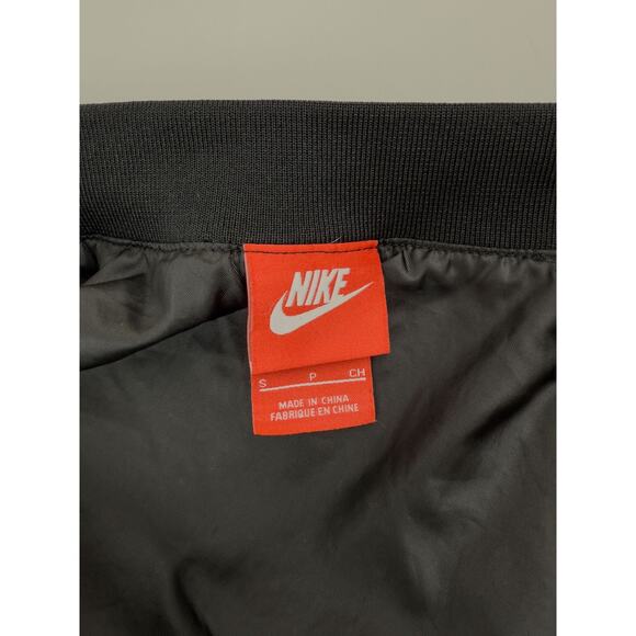 Nike Jacket Mens Small Black Full Zip Bomber Windbreaker Lightweight Swoosh Logo - Picture 3 of 4